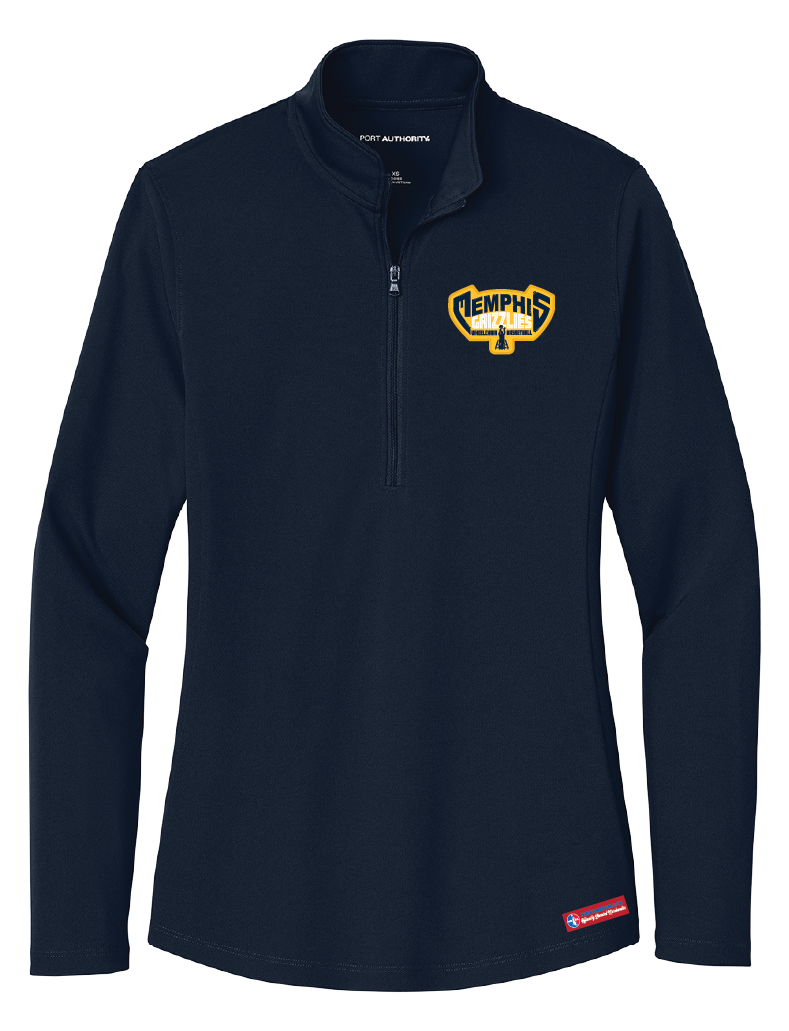 NWBA Officially Licensed - Memphis Rollin' Grizzlies - Women's Performance 1/4 ZIP
