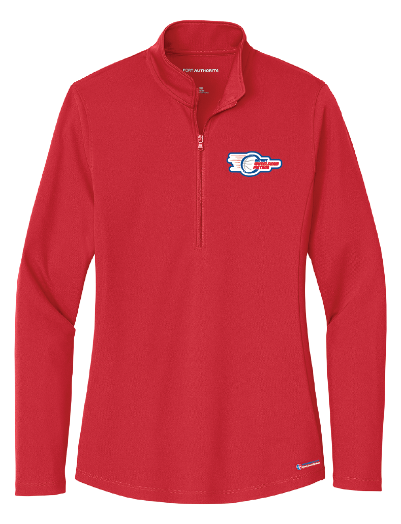 NWBA Officially Licensed - Detroit Wheelchair Pistons - Women's Performance 1/4 ZIP