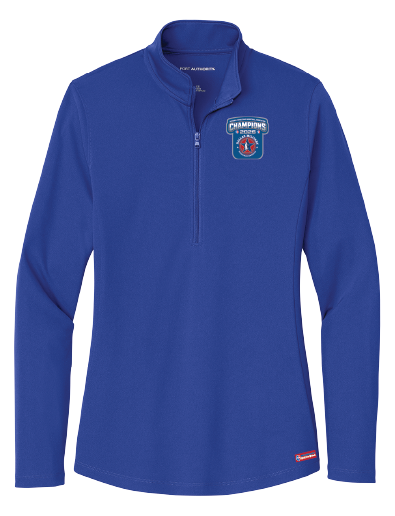 NWBA Officially Licensed – Dallas Military Wheelchair Mavericks – 2026 National Champions – Ladies Performance 1/4 Zip – Woven Appliqué Edition