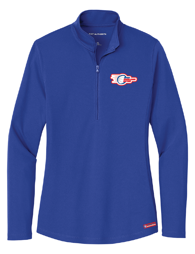 NWBA Officially Licensed - Detroit Wheelchair Pistons - Women's Performance 1/4 ZIP