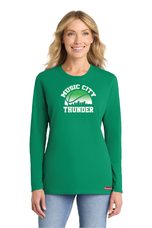 NWBA Officially Licensed - Music City Thunder - Women's - L/S T-Shirt - Cotton