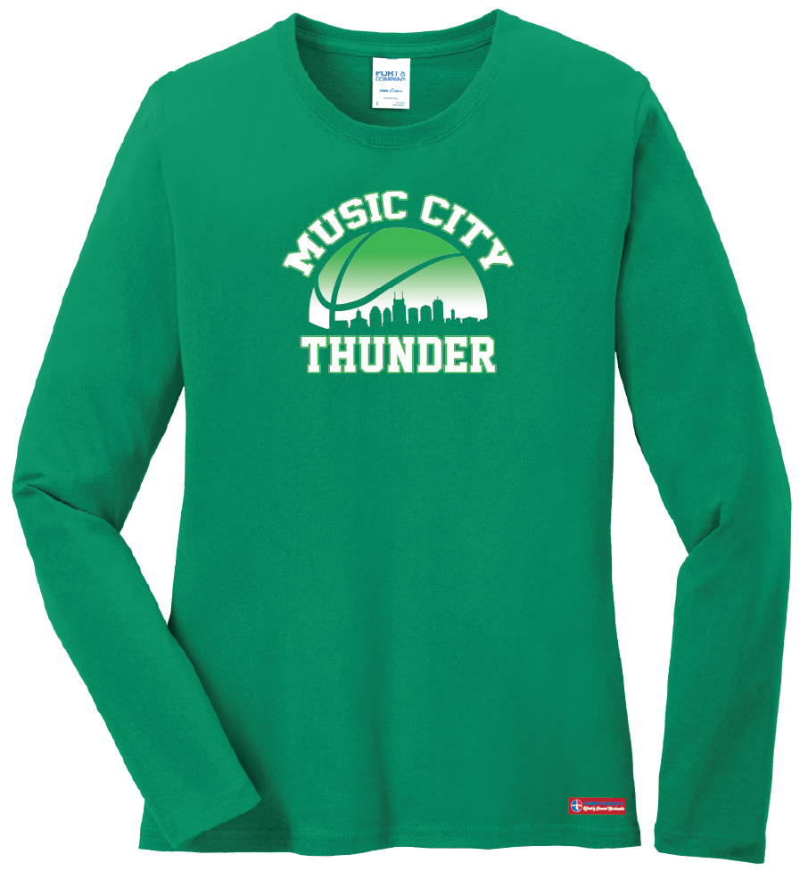 NWBA Officially Licensed - Music City Thunder - Women's - L/S T-Shirt - Cotton
