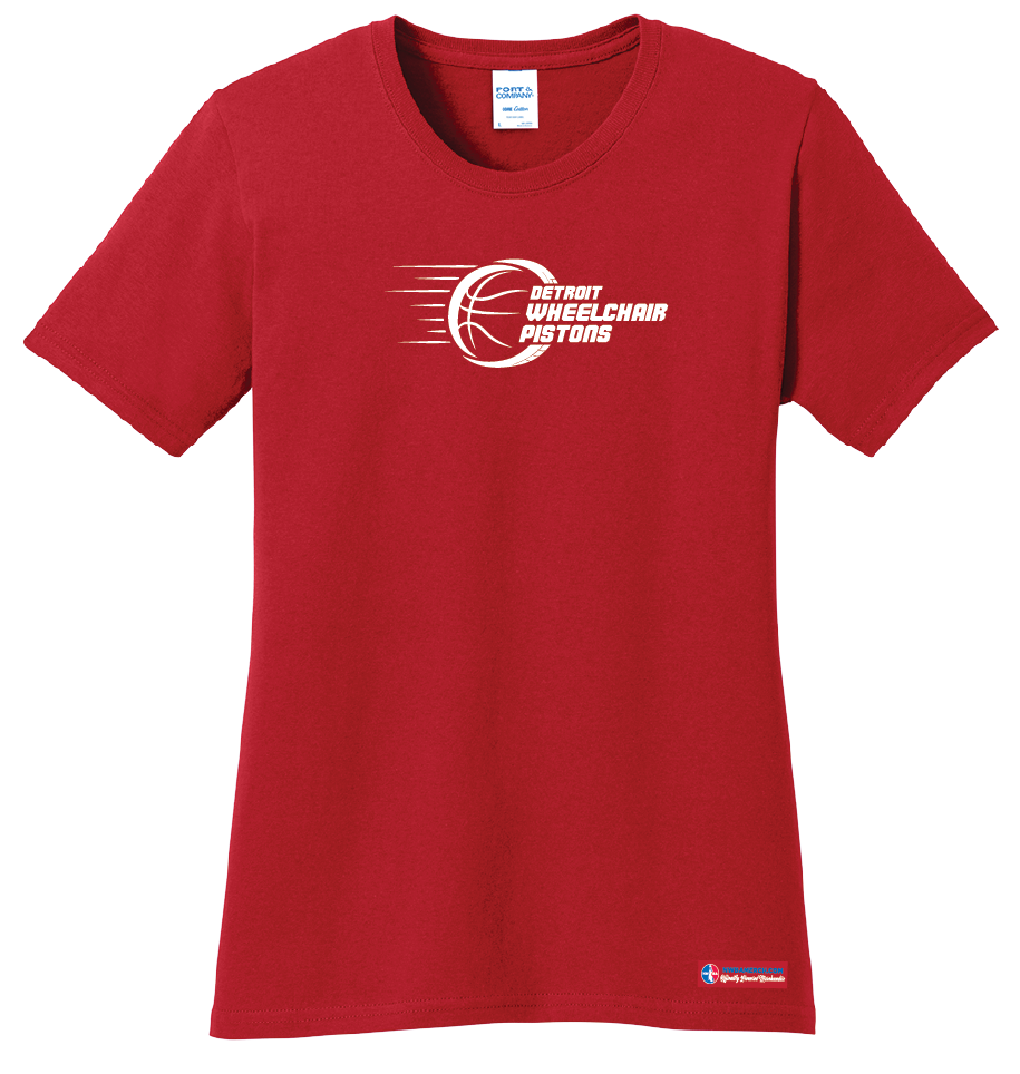 NWBA Officially Licensed - Detroit Wheelchair Pistons - Women's - T-Shirt - Cotton