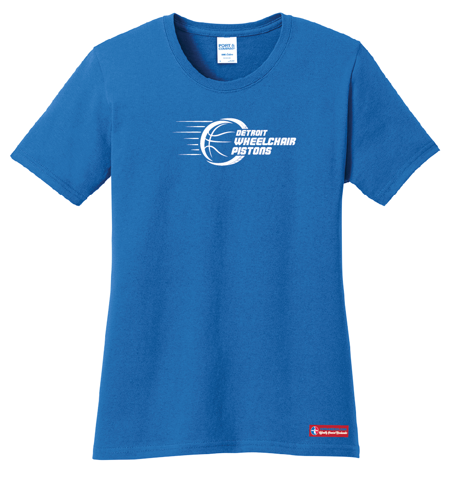 NWBA Officially Licensed - Detroit Wheelchair Pistons - Women's - T-Shirt - Cotton
