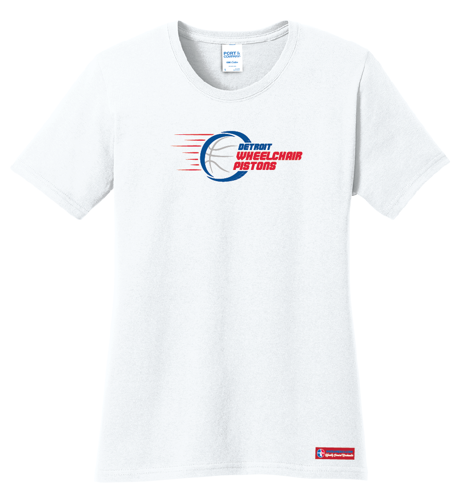 NWBA Officially Licensed - Detroit Wheelchair Pistons - Women's - T-Shirt - Cotton