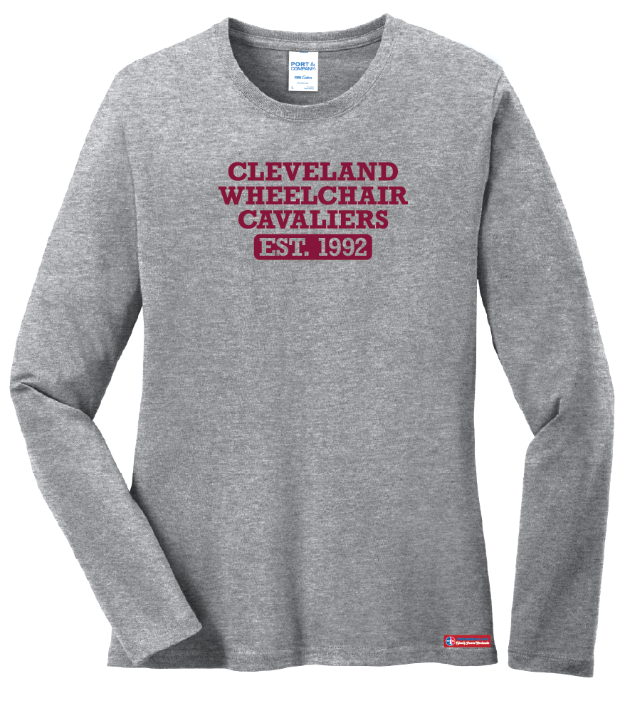 NWBA Officially Licensed - Cleveland Wheelchair Cavaliers - Women's - L/S T-Shirt - Cotton