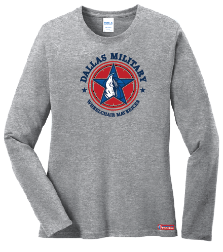 NWBA Officially Licensed - Dallas Military Wheelchair Mavericks - Women's - L/S T-Shirt - Cotton