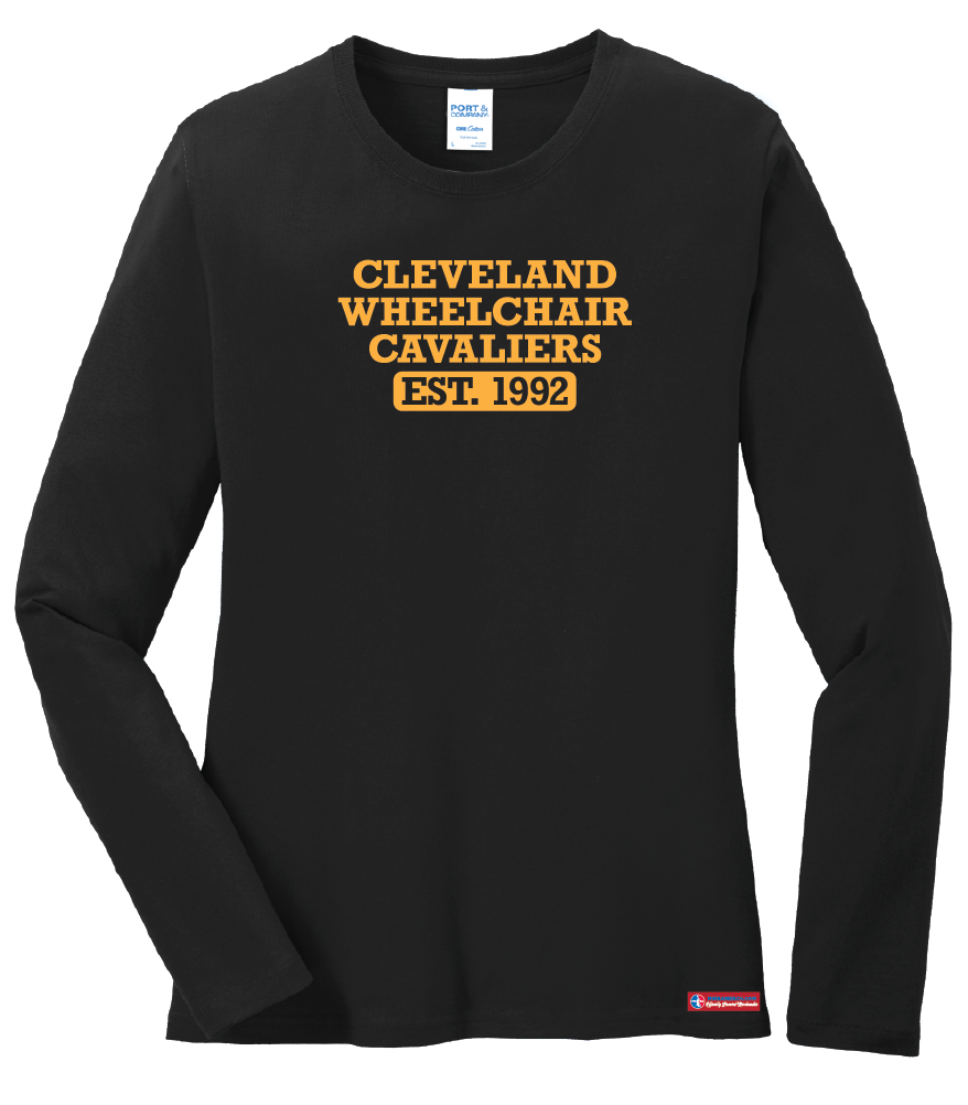 NWBA Officially Licensed - Cleveland Wheelchair Cavaliers - Women's - L/S T-Shirt - Cotton