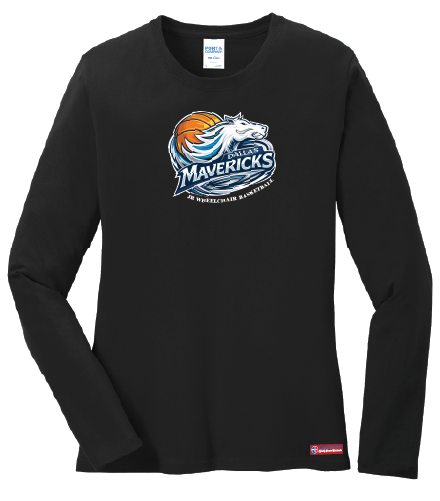 NWBA Officially Licensed - Dallas Jr Wheelchair Mavericks - Women's - L/S T-Shirt - Cotton