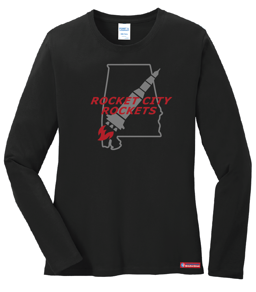 NWBA Officially Licensed - Rocket City - Women's - L/S T-Shirt - Cotton