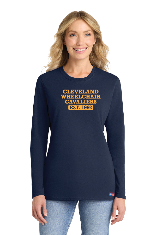 NWBA Officially Licensed - Cleveland Wheelchair Cavaliers - Women's - L/S T-Shirt - Cotton