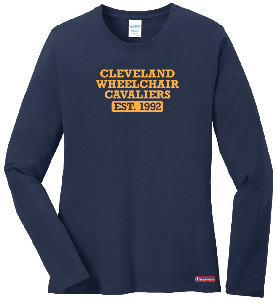 NWBA Officially Licensed - Cleveland Wheelchair Cavaliers - Women's - L/S T-Shirt - Cotton