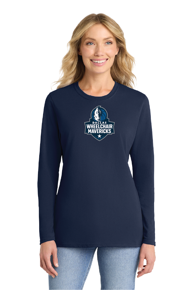NWBA Officially Licensed - Dallas Wheelchair Mavericks - Women's - L/S T-Shirt - Cotton