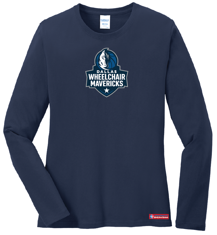 NWBA Officially Licensed - Dallas Wheelchair Mavericks - Women's - L/S T-Shirt - Cotton