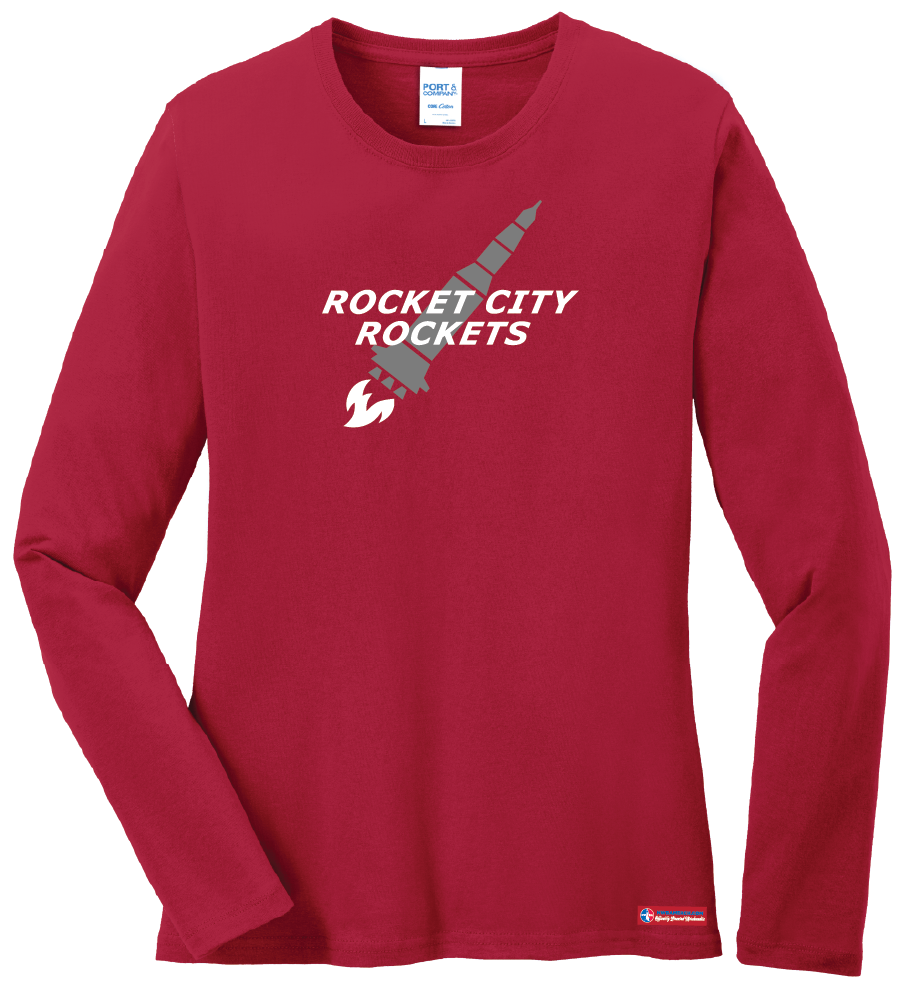 NWBA Officially Licensed - Rocket City - Women's - L/S T-Shirt - Cotton