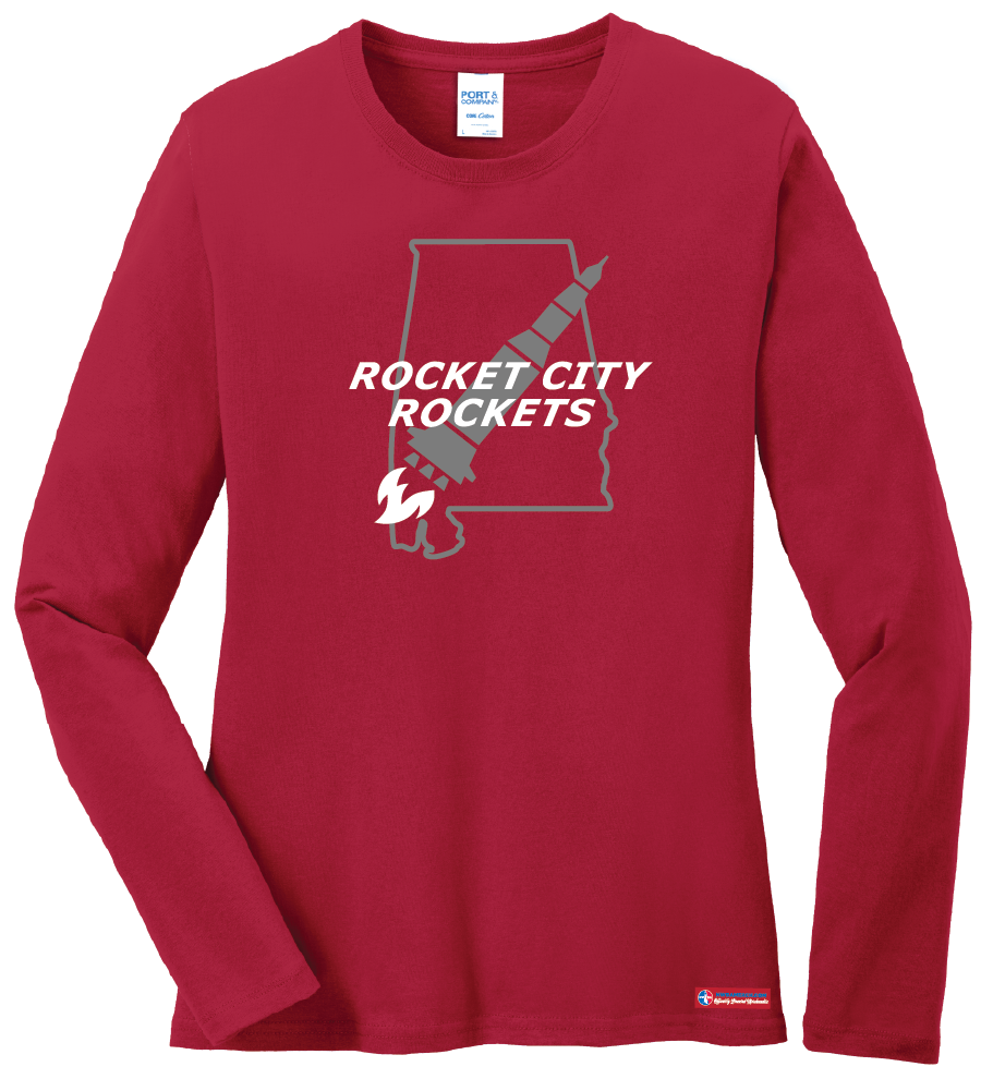 NWBA Officially Licensed - Rocket City - Women's - L/S T-Shirt - Cotton