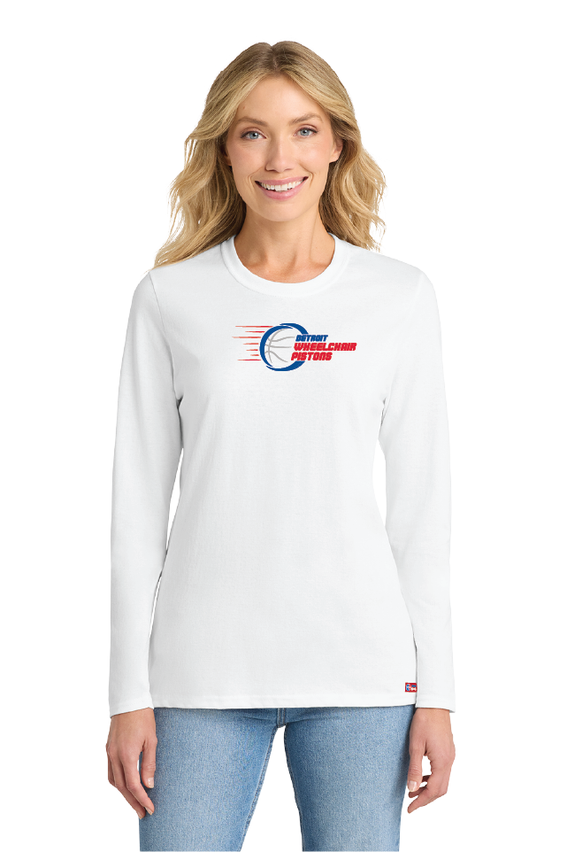 NWBA Officially Licensed - Detroit Wheelchair Pistons - Women's - L/S T-Shirt - Cotton