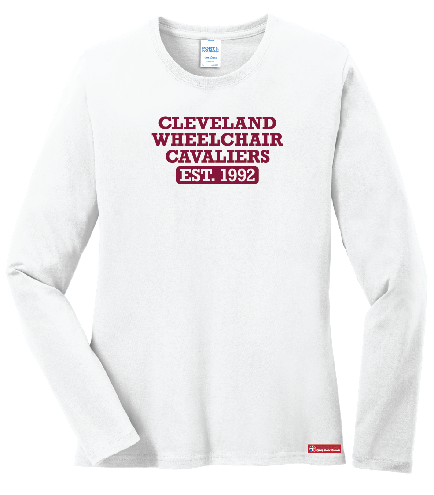 NWBA Officially Licensed - Cleveland Wheelchair Cavaliers - Women's - L/S T-Shirt - Cotton