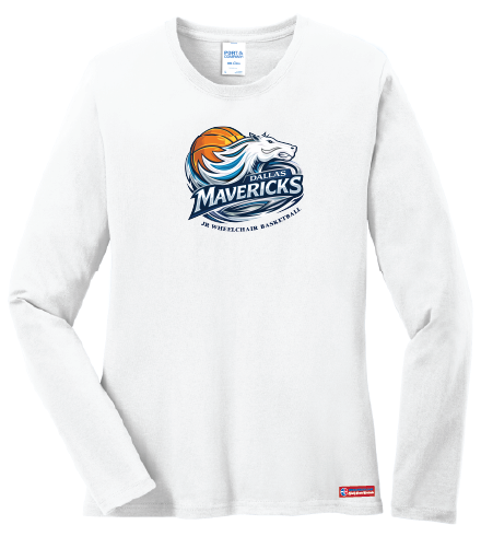 NWBA Officially Licensed - Dallas Jr Wheelchair Mavericks - Women's - L/S T-Shirt - Cotton