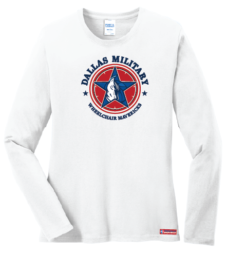 NWBA Officially Licensed - Dallas Military Wheelchair Mavericks - Women's - L/S T-Shirt - Cotton