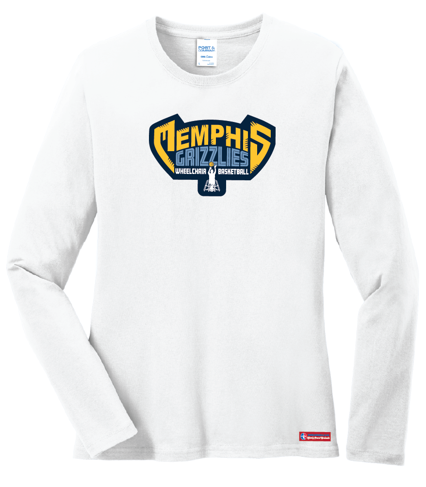 NWBA Officially Licensed - Memphis Rollin' Grizzlies - Women's - L/S T-Shirt - Cotton