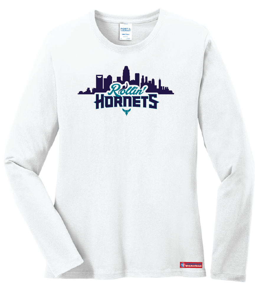 NWBA Officially Licensed - Rollin' Hornets - Women's - L/S T-Shirt - Cotton