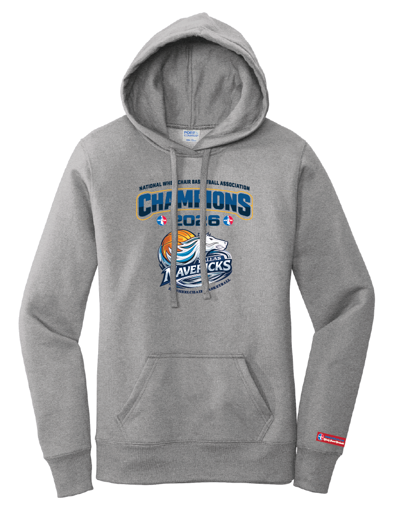 NWBA Officially Licensed – Dallas Jr Wheelchair Mavericks – 2026 National Champions – Ladies Fleece Pullover Hoodie – Full‑Front Print Edition