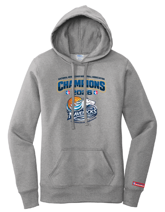 NWBA Officially Licensed – Dallas Jr Wheelchair Mavericks – 2026 National Champions – Ladies Fleece Pullover Hoodie – Full‑Front Print Edition