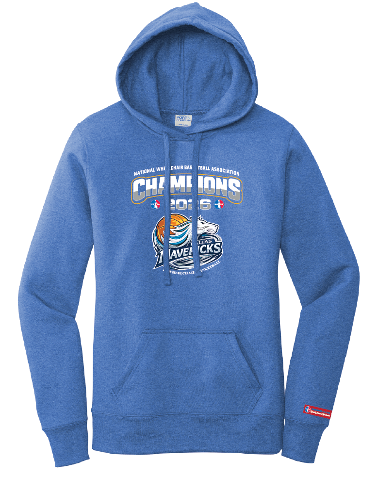 NWBA Officially Licensed – Dallas Jr Wheelchair Mavericks – 2026 National Champions – Ladies Fleece Pullover Hoodie – Full‑Front Print Edition