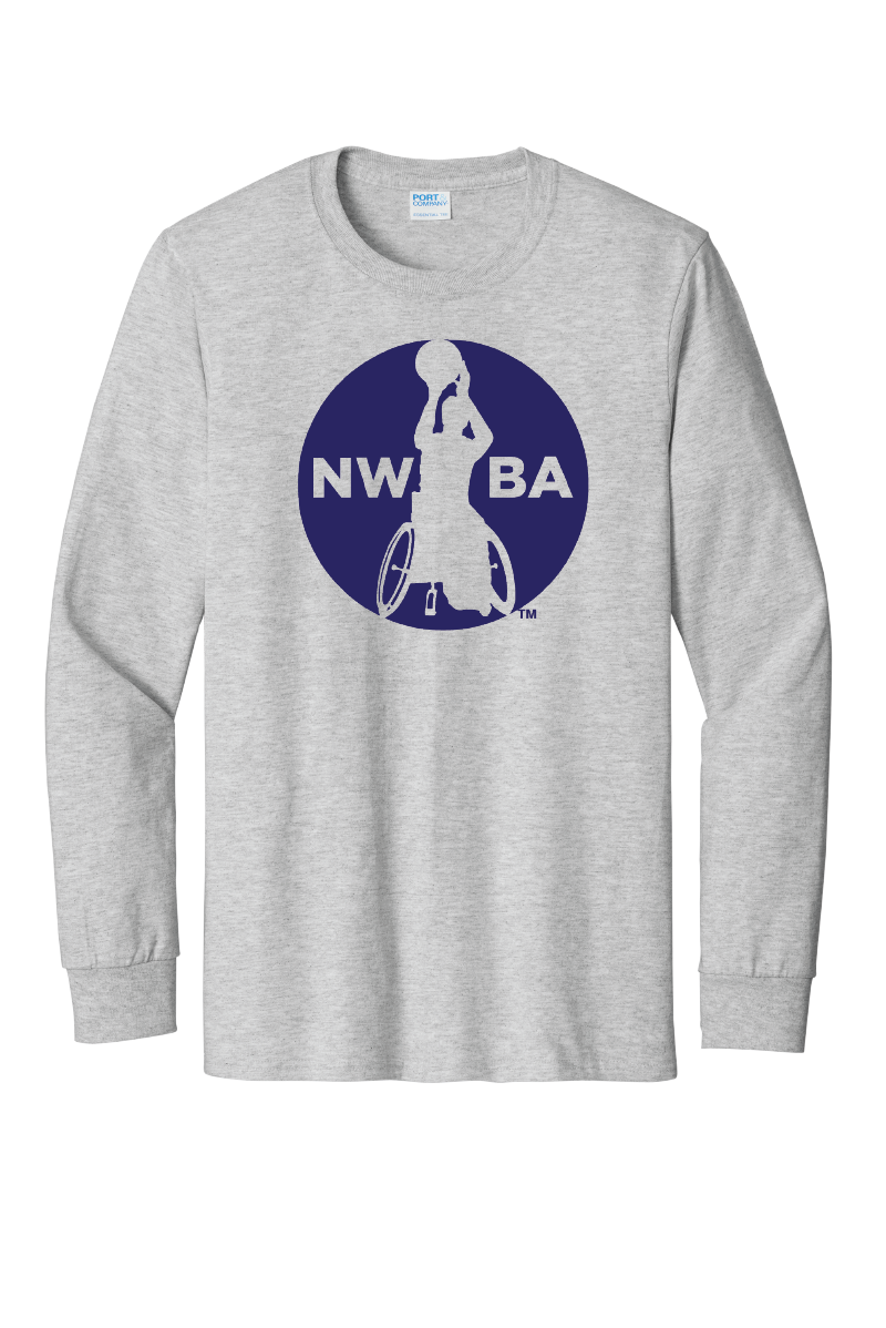 NWBA Officially Licensed - "NWBA 1 COLOR MEDALION" - MEN'S - Cotton Tee - LONG SLEEVE