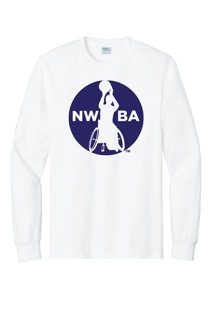 NWBA Officially Licensed - "NWBA 1 COLOR MEDALION" - MEN'S - Cotton Tee - LONG SLEEVE