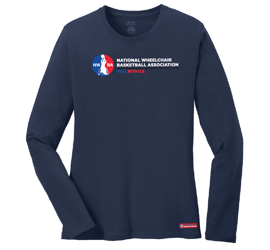 NWBA Officially Licensed - Roll With U.S. Ladies Cotton Tee Long Sleeve