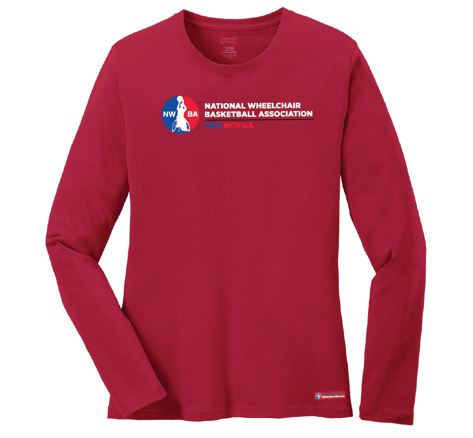 NWBA Officially Licensed - Roll With U.S. Ladies Cotton Tee Long Sleeve