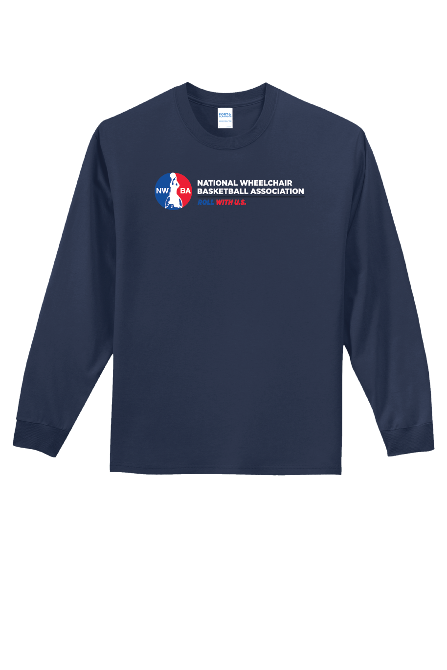 NWBA Officially Licensed - "ROLL WITH U.S" - MEN'S - Cotton Tee - LONG SLEEVE