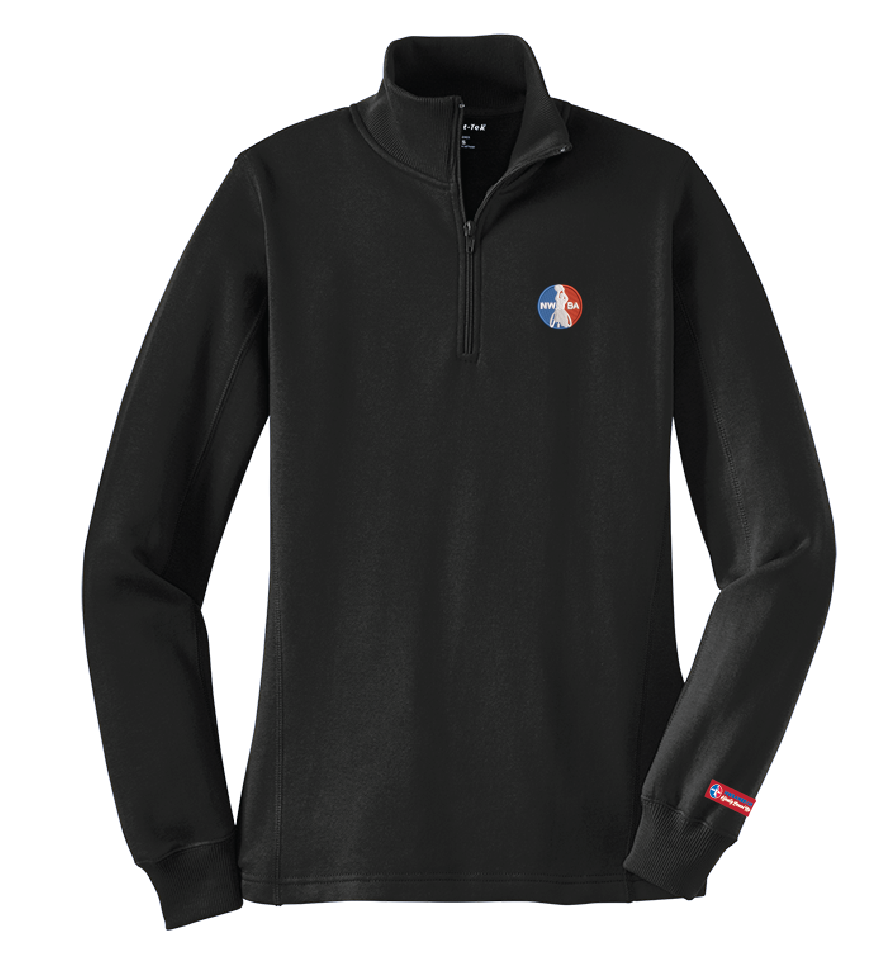 NWBA Officially Licensed - 1/4 ZIP FLEECE PULLOVER - WOMEN'S