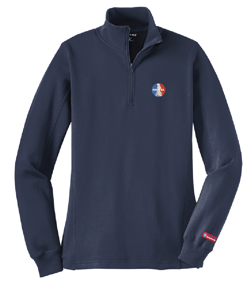 NWBA Officially Licensed - 1/4 ZIP FLEECE PULLOVER - WOMEN'S