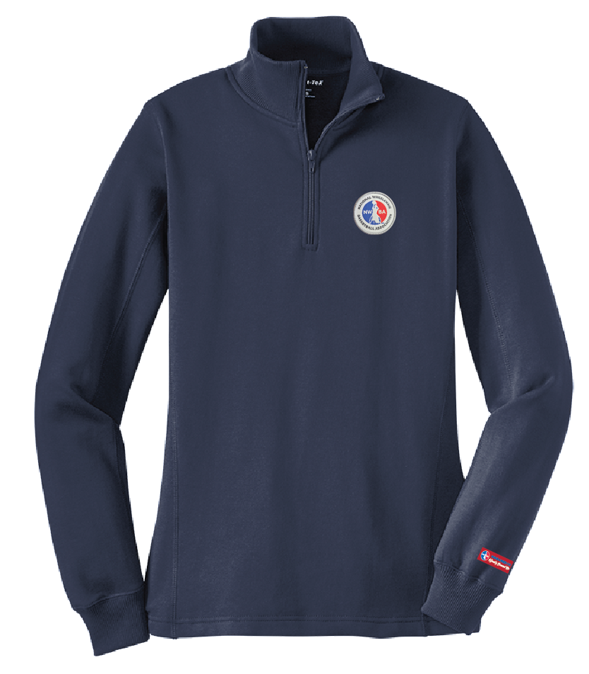 NWBA Officially Licensed - 1/4 ZIP FLEECE PULLOVER - WOMEN'S