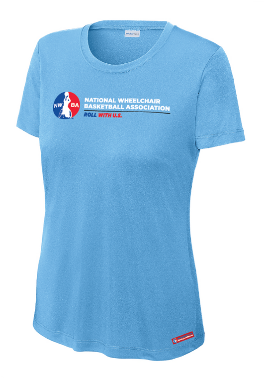 NWBA Officially Licensed - Roll With U.S. Ladies Performance Tee Short Sleeve