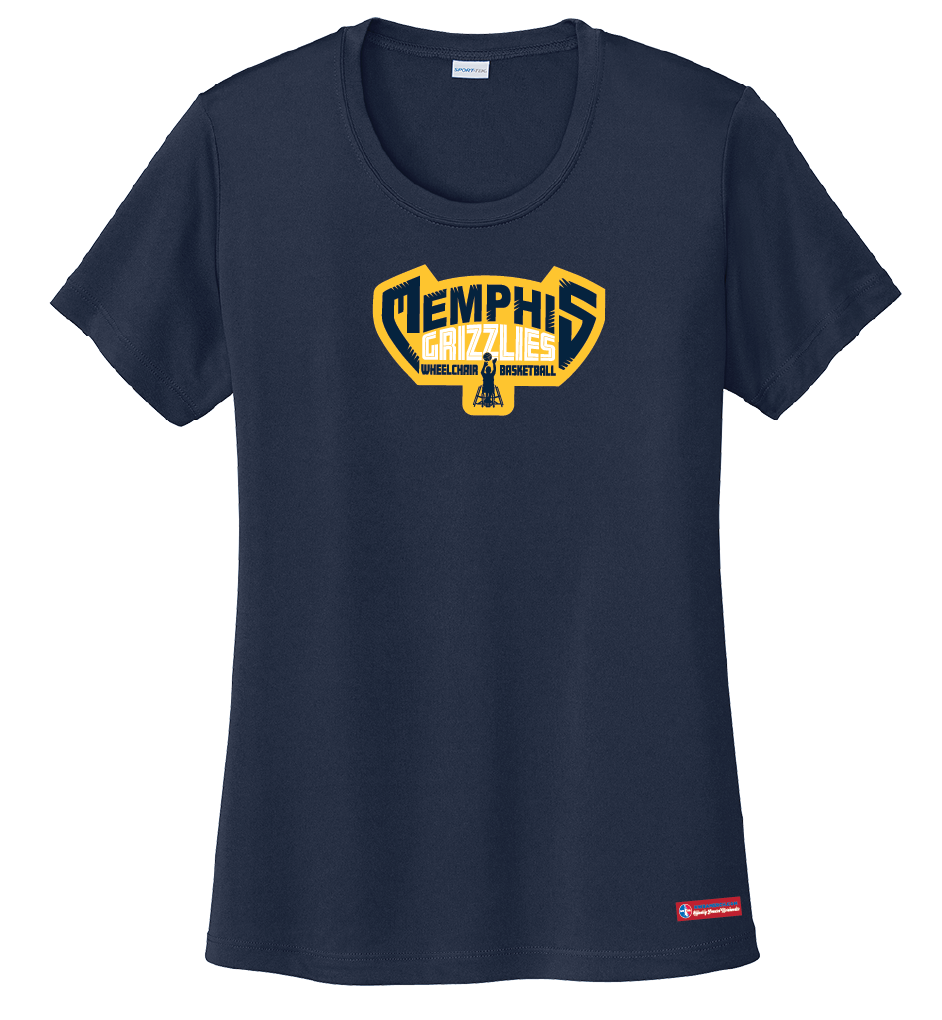 NWBA Officially Licensed - Memphis Rollin' Grizzlies - Women's - T-Shirt - Performance