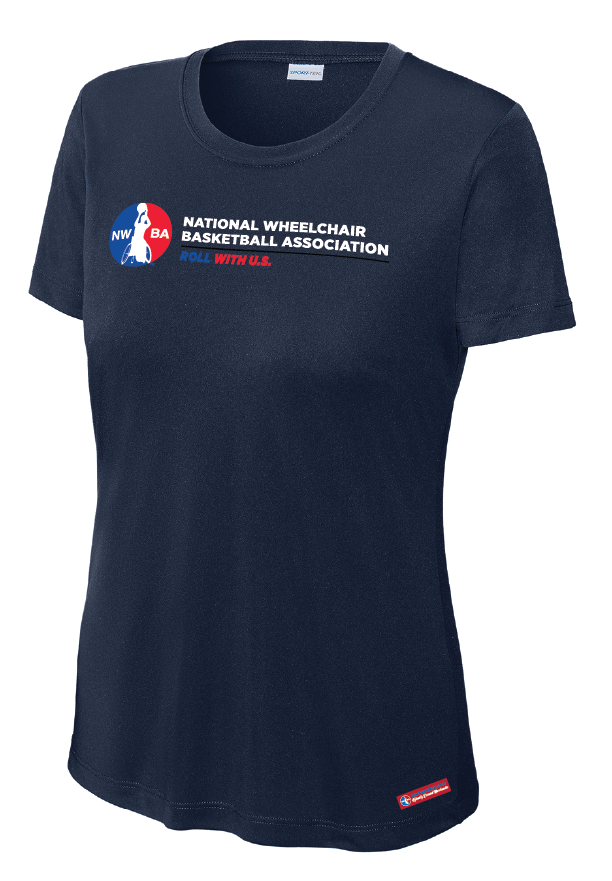 NWBA Officially Licensed - Roll With U.S. Ladies Performance Tee Short Sleeve