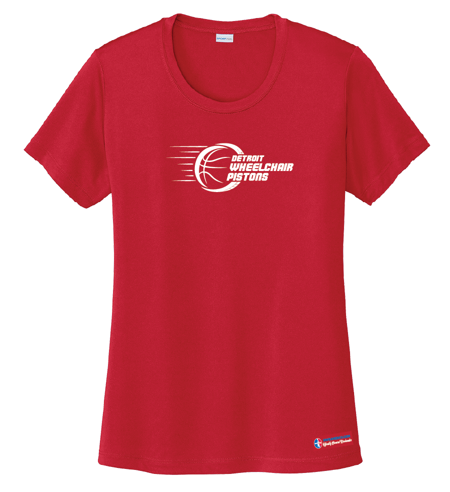 NWBA Officially Licensed - Detroit Wheelchair Pistons - Women's - T-Shirt - Performance