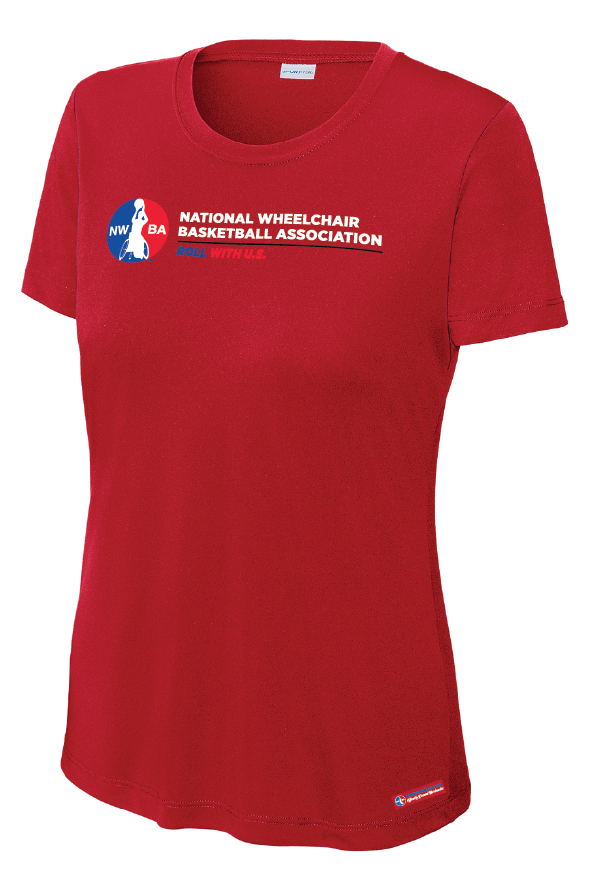 NWBA Officially Licensed - Roll With U.S. Ladies Performance Tee Short Sleeve