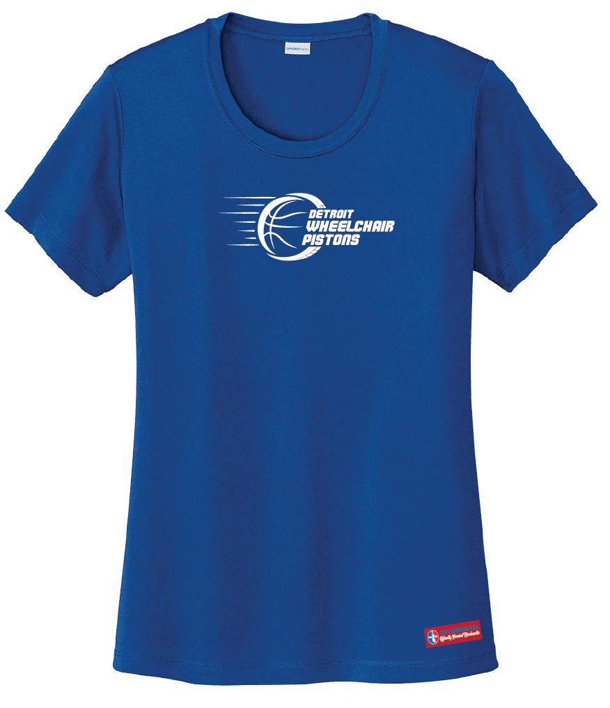 NWBA Officially Licensed - Detroit Wheelchair Pistons - Women's - T-Shirt - Performance