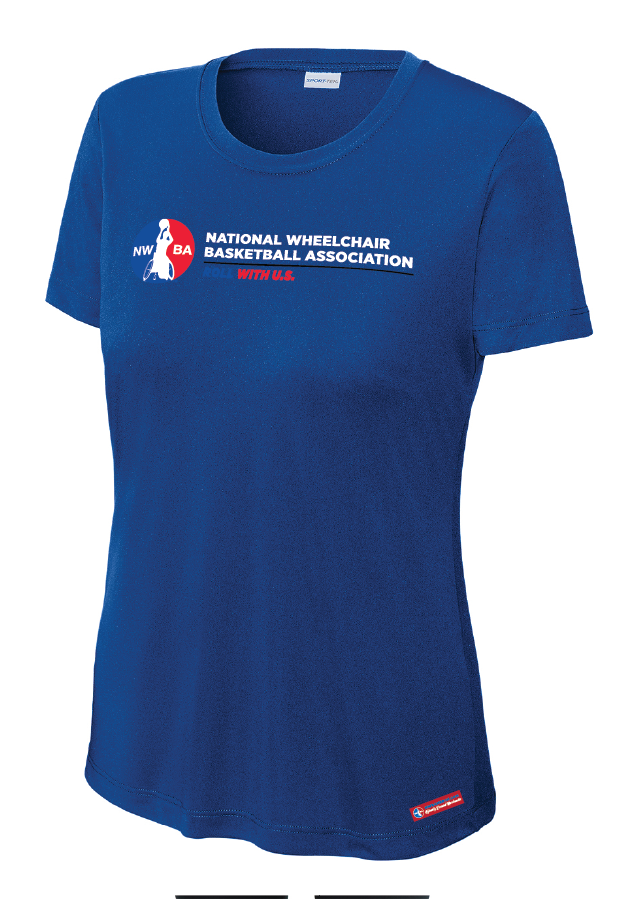 NWBA Officially Licensed - Roll With U.S. Ladies Performance Tee Short Sleeve