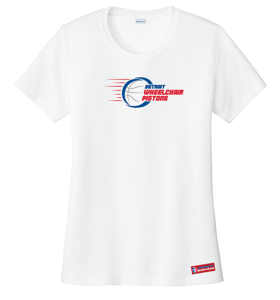 NWBA Officially Licensed - Detroit Wheelchair Pistons - Women's - T-Shirt - Performance