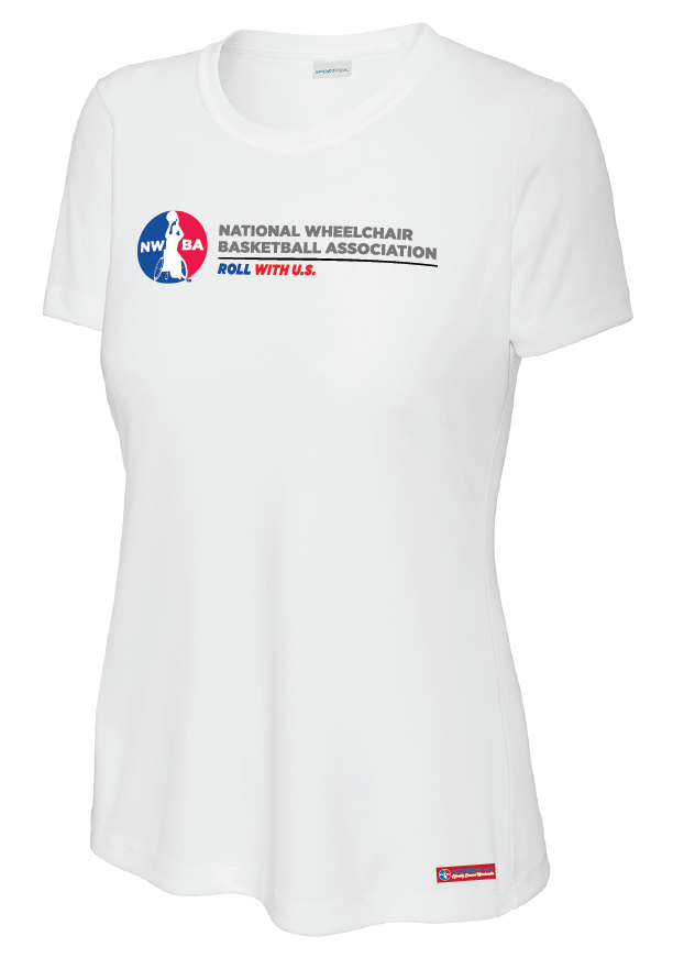 NWBA Officially Licensed - Roll With U.S. Ladies Performance Tee Short Sleeve