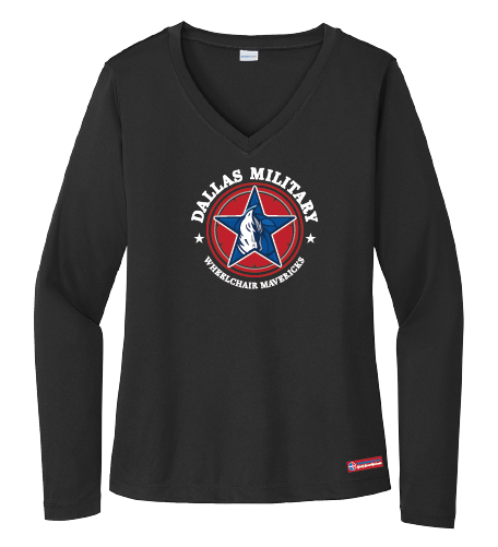 NWBA Officially Licensed - Dallas Military Wheelchair Mavericks - Women's - L/S T-Shirt - Performance