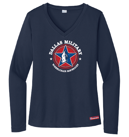 NWBA Officially Licensed - Dallas Military Wheelchair Mavericks - Women's - L/S T-Shirt - Performance