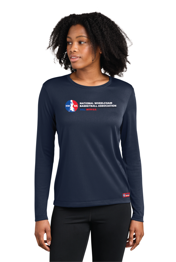 NWBA Officially Licensed - Roll With U.S. Ladies Performance Tee Long Sleeve