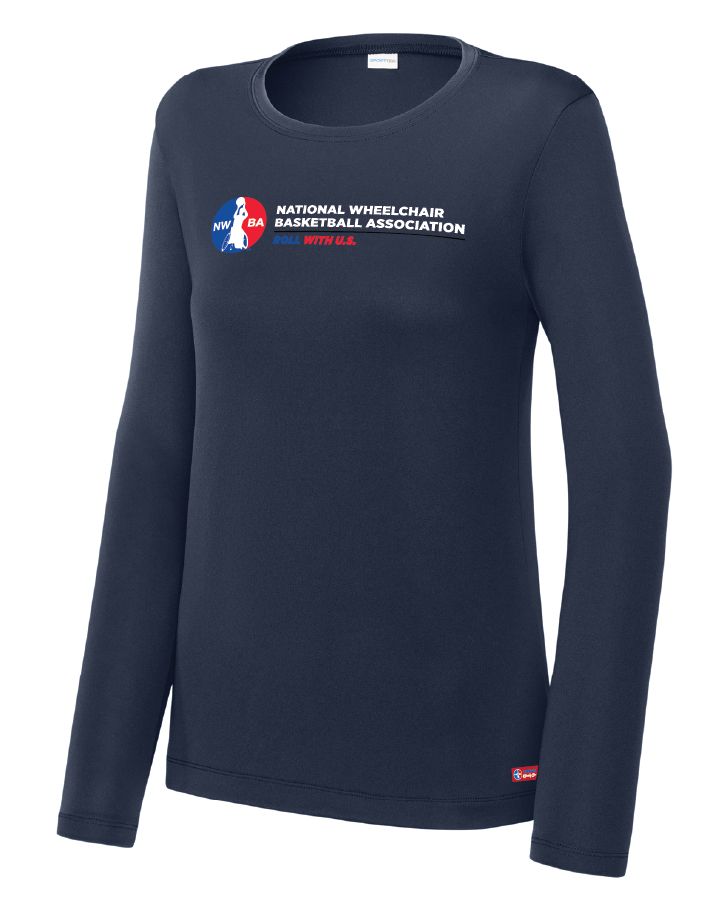 NWBA Officially Licensed - Roll With U.S. Ladies Performance Tee Long Sleeve
